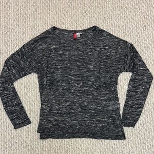 Divided Charcoal Heather Long Sleeve Top